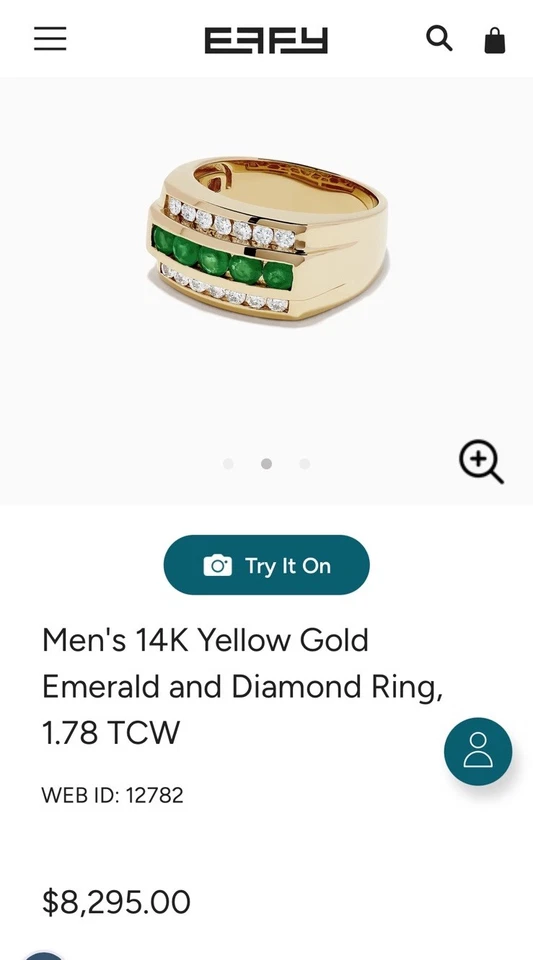 Men's 14K Yellow Gold Emerald and Diamond Ring, 1.78 TCW - Image 2 of 4