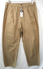 -NWT Eileen Fisher Biscuit Ankle PLTD Lantern Pant Washed Organic Cotton Size M