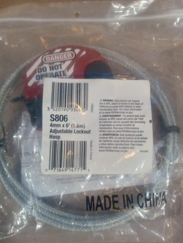 Master Lock S806 Adjustable Cable Lockout