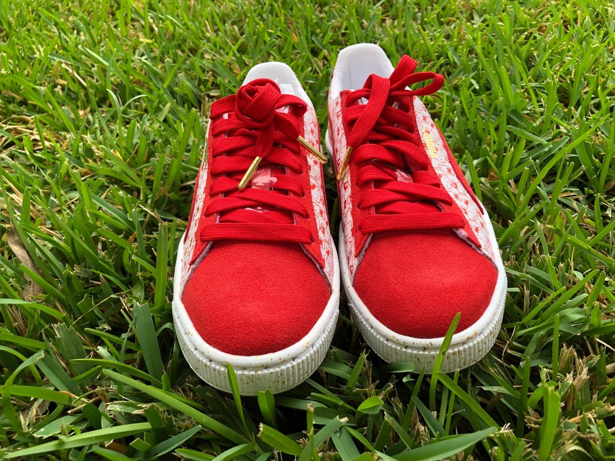 Puma Vibrant Red Suede Shoes Puma Suede XL Suede Red Sneakers – Tower-London.US main image 4