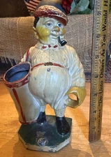 ANTIQUE Metal GOLFER PETER PUTTER OLD  PIPE HOLDER MATCH HOLDER Babe Ruth