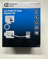 Commercial Electric TV Cable Organizer Kit, Low Profile New 1001 863 164 white