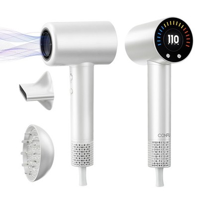 Hair Dryer, 110000 RPM Fast Drying Blow Dryer with Magnetic Diffuser and Conc...