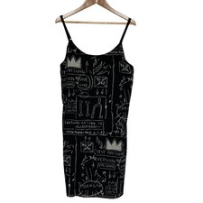Alice + Olivia Basquiat Collaboration Camisole Dress, Size M, Black Women USED