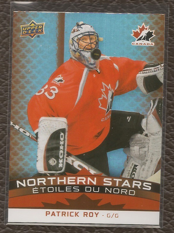 Patrick Roy #NS-5 Hockey Cards 2025 Upper Deck Tim Hortons Team Canada Northern Stars trading card — raw and PSA graded price guide