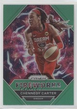 2021 Panini Prizm WNBA Fireworks Green Prizm Chennedy Carter #1 0b3