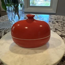 Lindt-Stymeist Covered Butter Dish Craftworks Japan RED Vintage