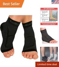 Ankle Brace Compression Sleeve - Plantar Fasciitis Sock. Relieves Achilles Te...