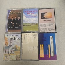Lot Of 6 Vntg Cassette Tapes Religious Christian Jesus Quartet Hymns Ministry.