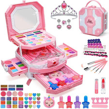 Kids Makeup Sets for Girls 5-8, 68 Pcs Kids Makeup Kit for Girls Non-Toxic Washa