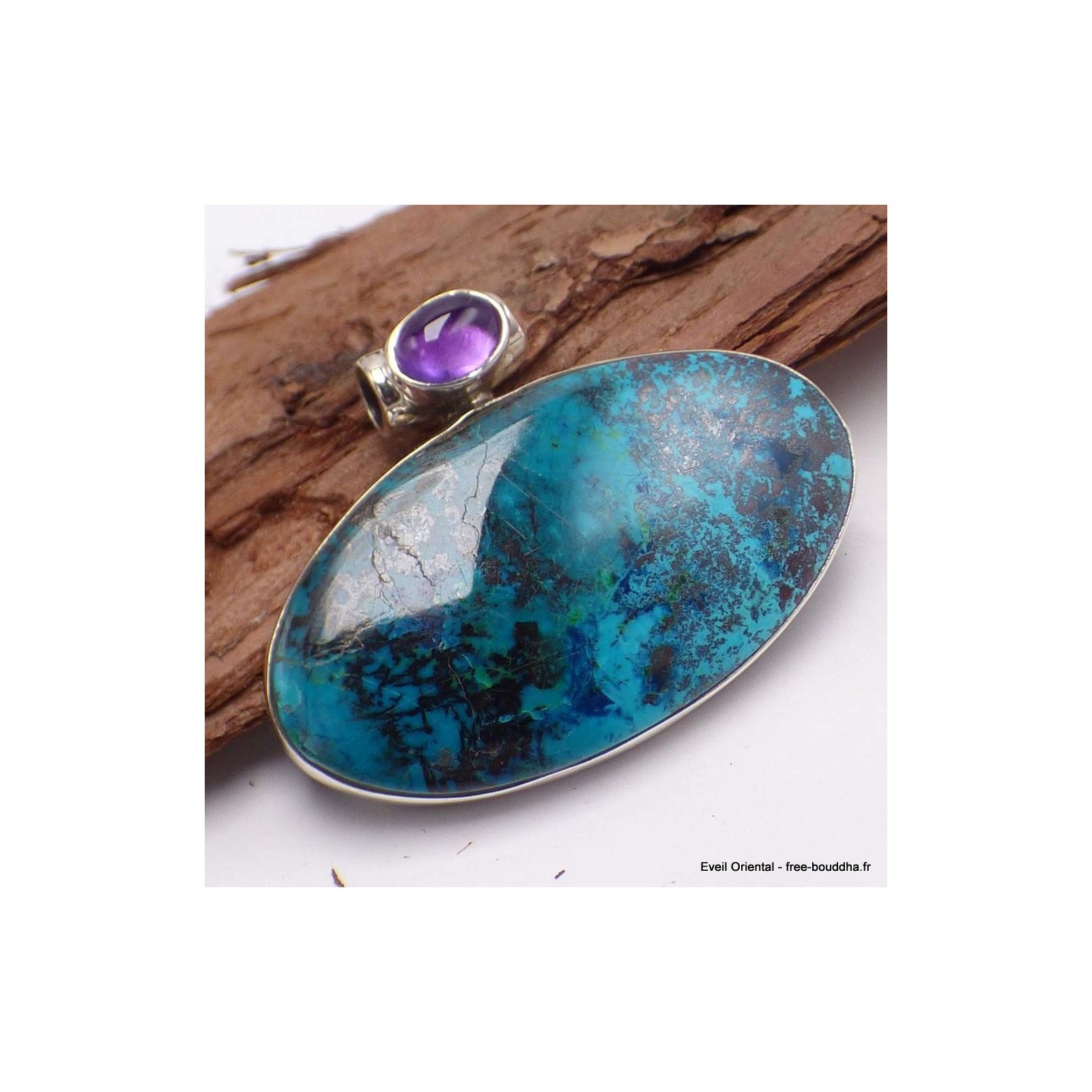 Pendentif Shattuckite Améthyste CWA73.13 cadeau d'anniversaire idéal pour femme raffinée