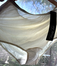 Vtg Vanity Fair Sz 7/44 Sheer Silky granny Panties Gusset Cream Second Skin