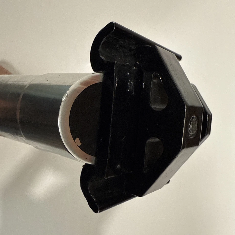 Tija de sillín clásica americana vintage 27,2 mm aluminio plateado 160 g bicicleta MTB de carretera Foto 2 de 4