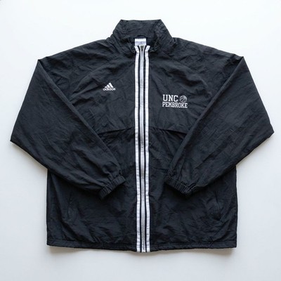 UNC Pembroke Adidas Windbreaker Jacke Herren NCAA L Schwarz Trackjacket