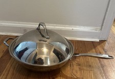 Cooks Standard Wok/Pan Stainless18-10 Steel, 13 Multi Ply Stir Fry Pan Dome Lid