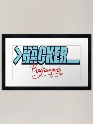 Hacker Programmierer Gerahmter Kunstdruck Gerahmtes Wandbild Poster Leinwanddruck Bild