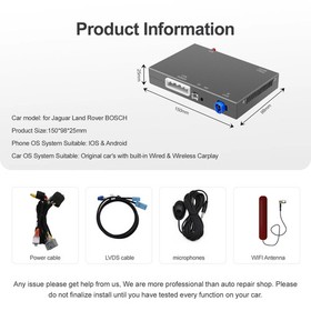 Wireless Carplay for Land Rover Jaguar Bosch Discovery 4 Aurora Freelander 2 XE