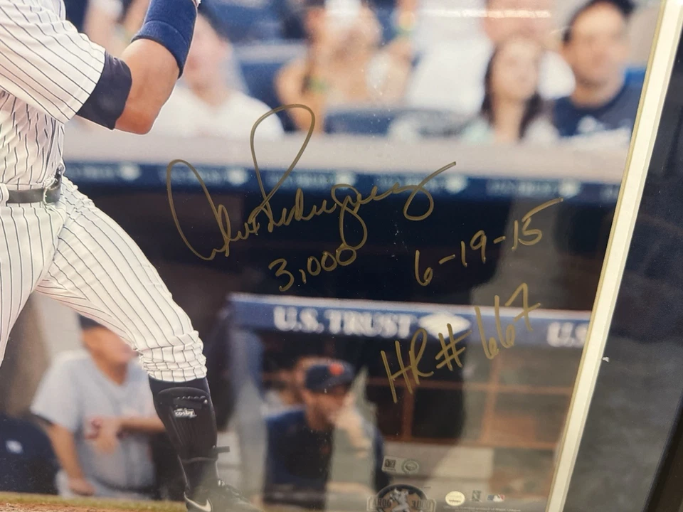 Alex Rodriguez Signed 16x20 Framed 667hr 3000 Photo Yankees Auto Steiner MLB COA - Image 2 of 3