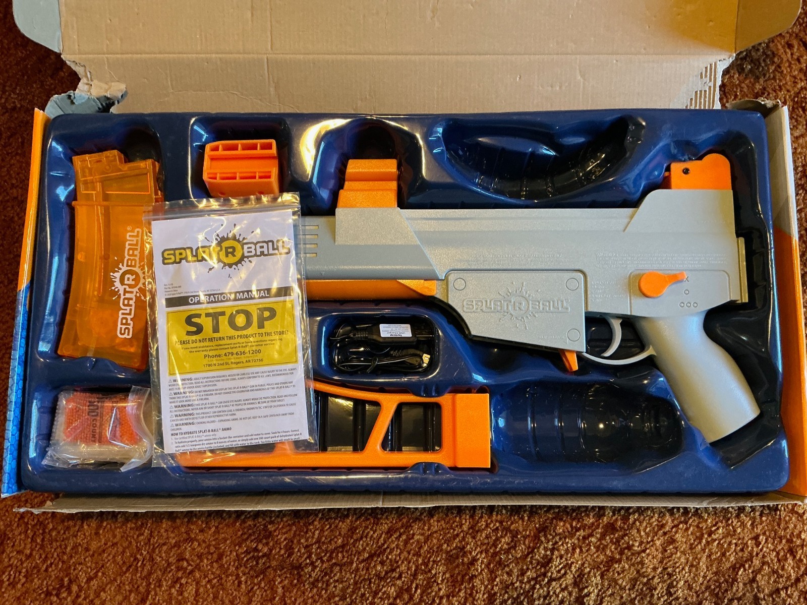 SplatRBall SRB400 Full-Auto Gel Blaster 400-Round Mag 7.5mm - 2X - NEW OTHERS