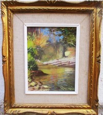 GIORGIO LUXARDO (1937-2019) - PAESAGGIO CAMPAGNA - VECCHIO QUADRO DIPINTO OLIO