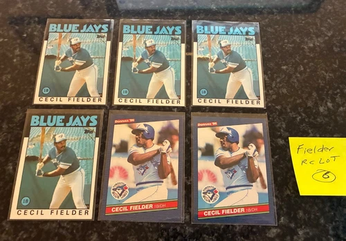 CECIL FIELDER ROOKIE CARD LOT (1986).................6 TOTAL