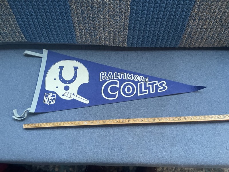 Vintage Rare NFL Baltimore Colts Football Team Pennant 1967 Excellent