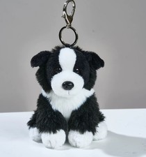 Border Collie Dog Keychain 4 Inch Stuffed Animal Plush Toys Kids Doll Gifts