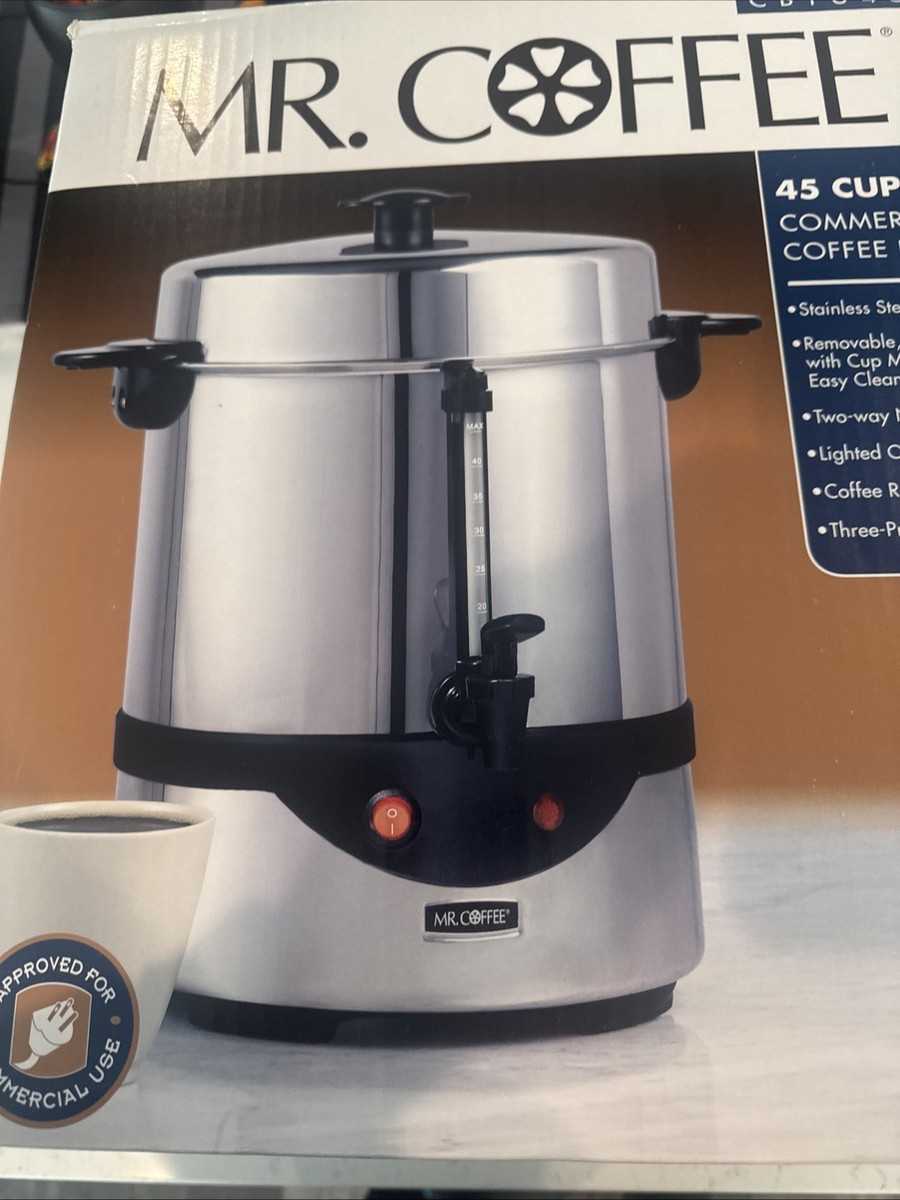 Mr. Coffee 45 Cup commercial stainless steel coffee percolator very clean |  eBay