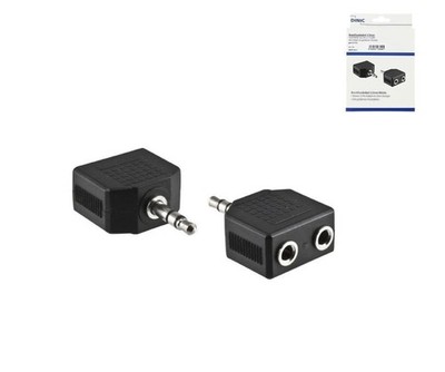 DINIC Audioadapter 3,5mm Stecker - 2x Buchse, Audio-Video-Kabel, #1907286