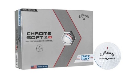 Callaway Chrome Soft X LS Triple Track White Golf Balls 12-Pack New In Box