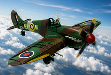 WW2 Spitfire Tin Plate Model RAF Military Fighter Plane Vintage Style Ornament