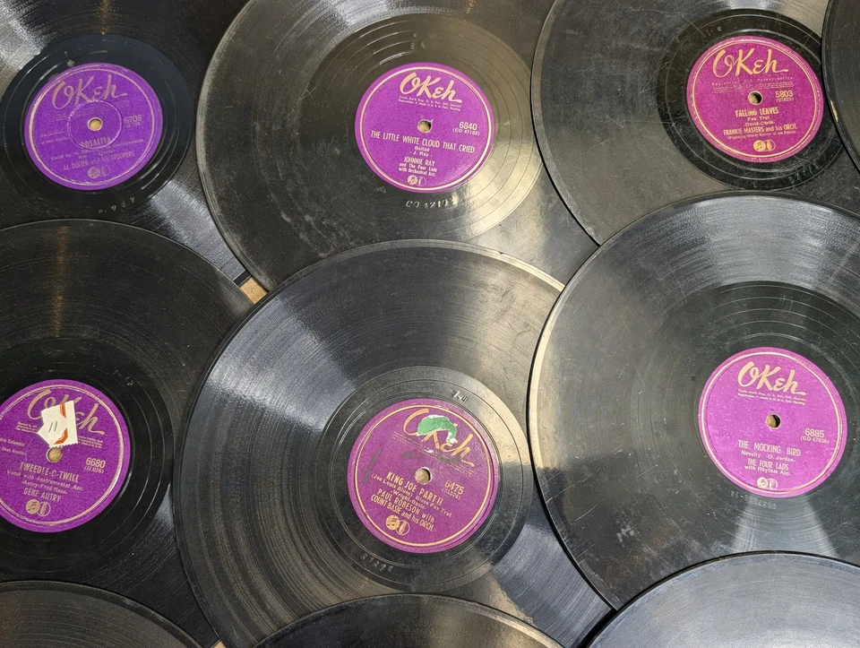 x27 LOT Okeh Label 78 RPM Records Country Jazz Swing Pop Blues Fox Trot Ballad - Image 2 of 4