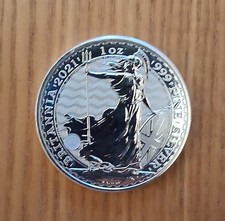 2021  SILVER BRITANNIA 1oz COIN BU