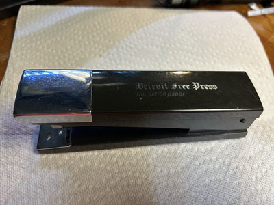 Vintage Acco 20 Black stapler Detroit Free Press The Action Paper