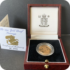 1994 Proof Full Gold Sovereign