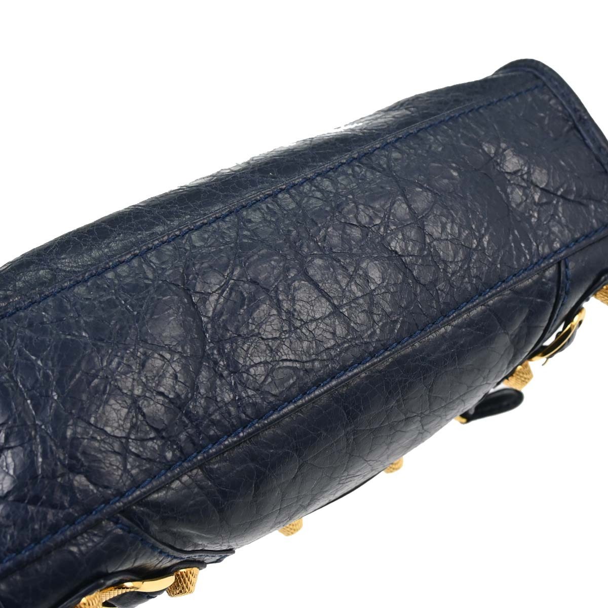Balenciaga Navy Lambskin Giant City Mini Handbag 309544.4012.C