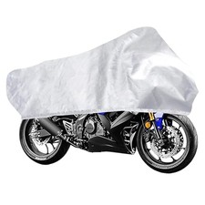 Motorcycle Half Cover, Outdoor Waterproof XL Motorcycle Cover, Fix with Silver