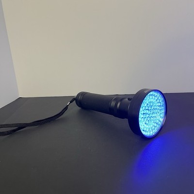 Kobra Blacklight Flashlight Multi-purpose W/ Wrist Strap (100 LED, 18W, Black)