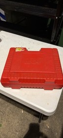 Vintage LEGO 1985 Red Plastic Storage Carrying Case Box Bin Tote
