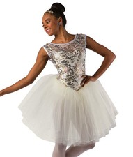 Dance Costume Large Child Ivory Wish Come True 2V2476 Ballet Sequin Tutu