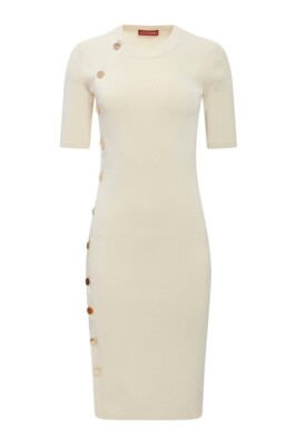 ALTUZARRA SIZE L MINAMOTO KNIT IVORY DRESS WITH SIDE BUTTONS, $995 | eBay ALTUZARRA SIZE L MINAMOTO KNIT IVORY DRESS WITH SIDE BUTTONS, $995 | eBay