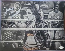 Jacy Jayne funhouse METALLIC 11x14  jsa photo signed auto autographed NXT WWE