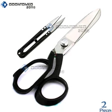 Fabric Scissors Tailor Dressmaker Craft Paper Free Thread Snips Heavy Duty Black