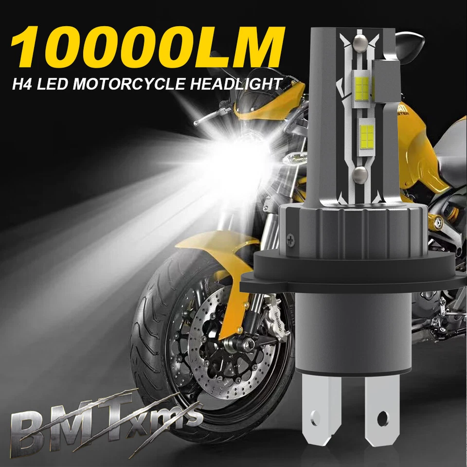 H4 9003 LED Bulbs Hi/Low Beam Motorcycle Headlight White High Power For Aprilia Foto 3 de 4