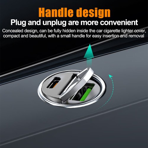 Auto 100W Ladegerät USB und USBC Typ-C Zigarettenanzünder für IPhone Samsung DE - Zdjęcie 7 z 21