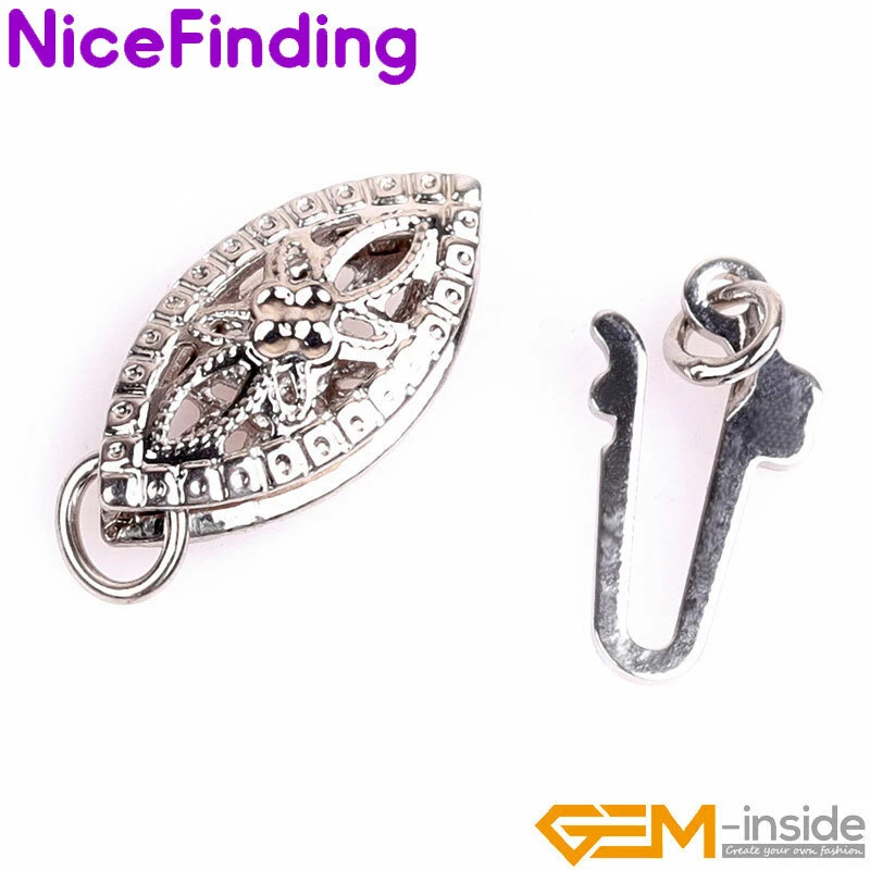 14K Gold Filled Fish Oval Filigree Clasps Pearl Necklace Bracelet For Connector - Image 4 of 4