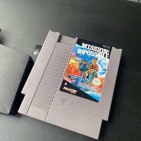 Nes Game Mission Impossible (Nintendo NES, 1990) Cartridge And Dust cover Konami
