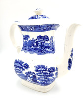 COPELAND SPODE, England "Blue Tower / Blauer Turm" Kaffeekanne / Teekanne
