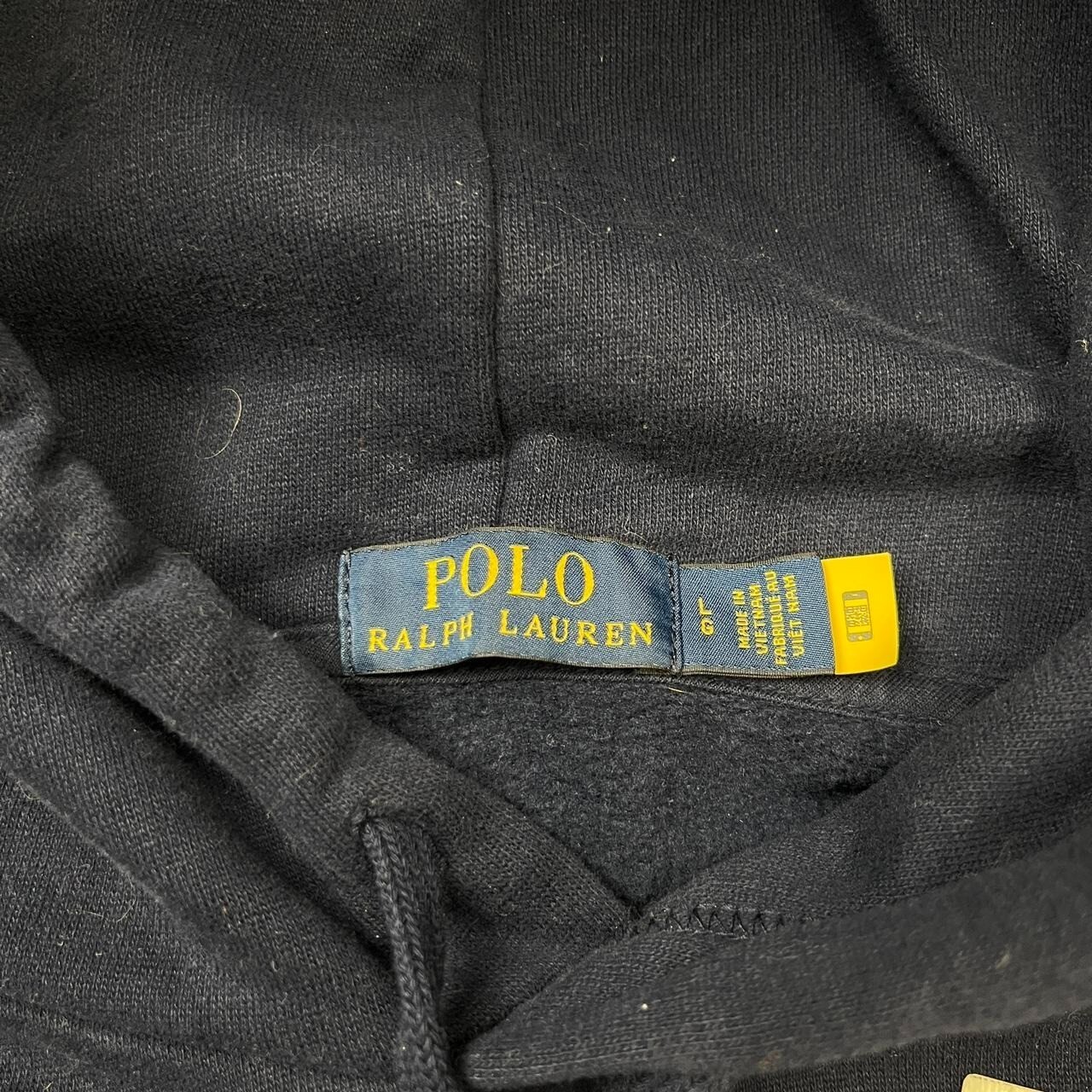 Polo Ralph Lauren felpa con cappuccio blu navy ombre pony logo uomo large