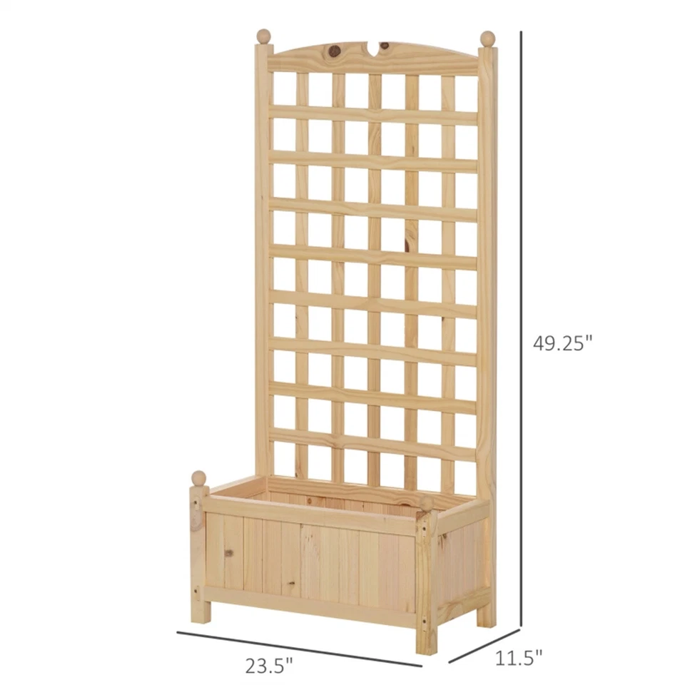 Wooden Planter Flower Shelf - Image 2 of 4